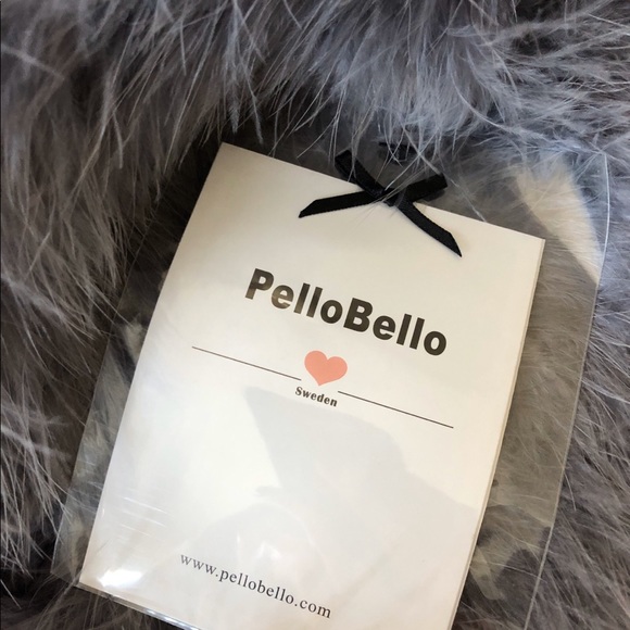 Pello Bello Striped Feather Coat New With tags - Picture 5 of 8